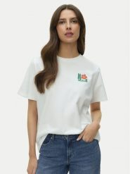 Vero Moda T-Shirt Mariane 10343545 Biały Oversize. Białe t-shirty Vero Moda, xs, bez wzorów, z bawełny, bez kołnierzyka, bez ramiączek. Za 99.99 zł.