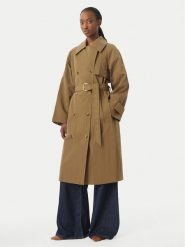 MICHAEL Michael Kors Trencz MS620FLKMY Khaki Oversize. Brązowe płaszcze MICHAEL Michael Kors, m, bez wzorów, z bawełny, bez kaptura. Za 1,779.00 zł.