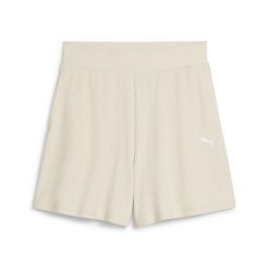Damskie prążkowane szorty ESS ELEVATED 5" z wysokim stanem PUMA. Białe szorty Puma, bez wzorów, prążkowane. Za 159.00 zł.