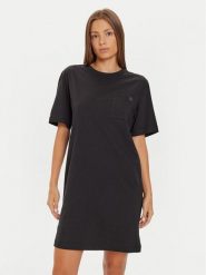 Calvin Klein Underwear Sukienka codzienna 000QS7408E Czarny Relaxed Fit. Czarne sukienki Calvin Klein Underwear, na co dzień, s, bez wzorów, z bawełny, bez kołnierzyka, bez ramiączek, proste. Za 199.99 zł.