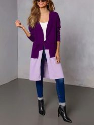 Milan Kiss Kardigan w kolorze fioletowym rozmiar: M. Różowe swetry Milan Kiss, m, bez wzorów, bez ramiączek. Za 113.99 zł.