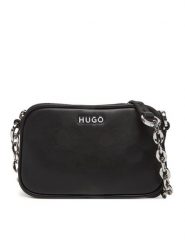 HUGO Torebka 50541712 Czarny. Czarne listonoszki Hugo, bez wzorów, ze skóry, bez dodatków. Za 339.99 zł.