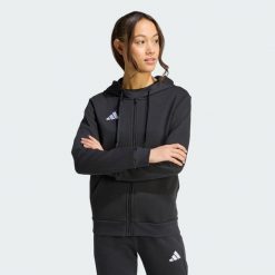 Bluza z kapturem Entrada26 Full Zip Hoodie. Białe bluzy z kapturem adidas, bez wzorów, z kapturem, do piłki nożnej. Za 219.00 zł.