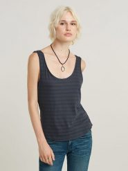 G-Star Top w kolorze granatowym rozmiar: XS. Niebieskie topy G-Star, xs, bez wzorów, retro, bez kołnierzyka, bez ramiączek. Za 70.24 zł.