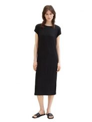 Tom Tailor Sukienka w kolorze czarnym rozmiar: XS. Czarne sukienki Tom Tailor, na co dzień, xs, bez wzorów, bez kołnierzyka, bez ramiączek, midi, proste. Za 52.79 zł.