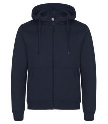 Clique Miami Hoody Full Zip bluza z kapturem z bawełny i recyklingu – Navy. Niebieskie bluzy CLIQUE, m, bez wzorów, z bawełny, bez ramiączek, z kapturem. Za 192.86 zł.