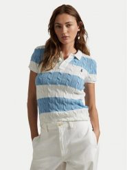 Polo Ralph Lauren Sweter 211943043011 Niebieski Slim Fit. Niebieskie swetry Polo Ralph Lauren, l, bez wzorów, z bawełny, bez ramiączek. Za 659.99 zł.