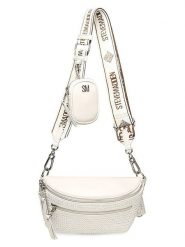 Steve Madden Saszetka w kolorze kremowym - 23 x 14 x 9 cm rozmiar: onesize. Brązowe nerki i saszetki Steve Madden, bez wzorów, z materiału, sportowe, bez dodatków. Za 266.66 zł.