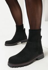 Czarne Botki za Kostkę Prospero. Czarne botki Born2be, bez wzorów, za kostkę, bez obcasa, na płaskiej podeszwie, bez zapięcia. Za 69.99 zł.