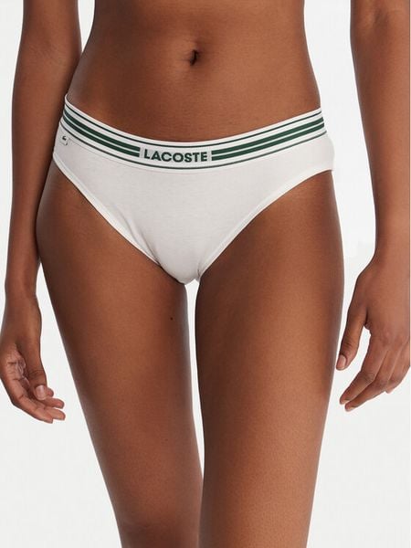 Lacoste Figi klasyczne 8F1333 Biały. Białe figi Lacoste, bez wzorów, z bawełny. Za 129.99 zł.