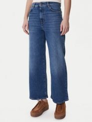 Weekend Max Mara Jeansy Pulvino 2615181061 Granatowy Wide Leg. Niebieskie jeansy Weekend Max Mara, bez wzorów, z bawełny. Za 789.99 zł.