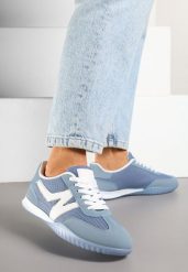 Niebieskie Sneakersy Klasyczne Tenisówki Istia. Niebieskie trampki Renee, z aplikacjami, z jeansu, klasyczne, bez zapięcia. W wyprzedaży za 75.99 zł.