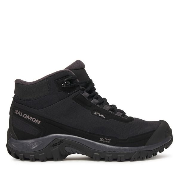 Trekkingi Salomon. Czarne buty sportowe lifestyle Salomon, bez wzorów, bez zapięcia, trekkingowe. Za 619.99 zł.