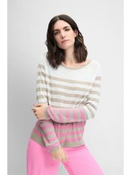 Cinque Sweter ''Cimariella'' w kolorze jasnoróżowo-biało-beżowym rozmiar: XL. Białe swetry Cinque, xl, bez wzorów, ze splotem, bez ramiączek. Za 219.95 zł.