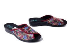 ADANEX 28825 SIK11VD bordowy, kapcie damskie. Czerwone kapcie Adanex, bez wzorów. Za 53.99 zł.