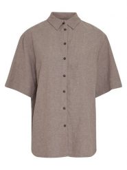 MOSS COPENHAGEN Koszula "Viana" w kolorze szarobrązowym rozmiar: L/XL. Brązowe koszule Moss Copenhagen, l, bez wzorów, bez kołnierzyka, bez ramiączek. Za 148.96 zł.