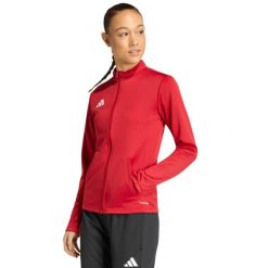 Bluza damska adidas Entrada 26 Track. Czerwone bluzy adidas, bez wzorów, z poliesteru, bez kaptura, na fitness i siłownię, climacool (adidas). Za 121.99 zł.