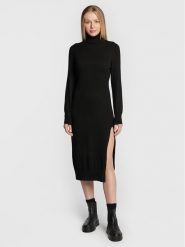 MICHAEL Michael Kors Sukienka dzianinowa MU2813ECSN Czarny Regular Fit. Czarne sukienki MICHAEL Michael Kors, m, bez wzorów, z dzianiny, bez kołnierzyka, bez ramiączek. Za 709.99 zł.