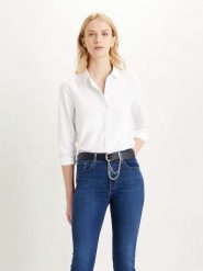 Levi's Koszula w kolorze białym rozmiar: S. Białe koszule Levi's, s, bez wzorów, z bawełny, bez kołnierzyka, bez ramiączek. Za 131.74 zł.