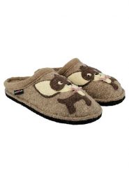 HAFLINGER Kapcie w kolorze jasnobrązowym rozmiar: 38. Brązowe kapcie HAFLINGER, z aplikacjami, z materiału. Za 158.45 zł.