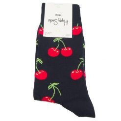 Skarpety Happy Socks Model Cherry Kolor Niebieski. Niebieskie skarpetki Happy Socks, bez wzorów, z tkaniny. Za 56.65 zł.