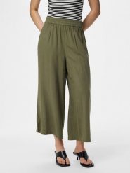 Pieces Spodnie w kolorze khaki rozmiar: XS. Brązowe spodnie materiałowe Pieces, bez wzorów, z materiału. Za 83.42 zł.