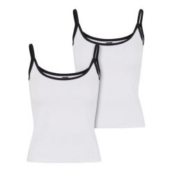Damski tank top Urban Classics Contrast Basic (x2). Białe topy Urban Classics, bez wzorów, eleganckie, bez kołnierzyka, bez ramiączek. Za 142.00 zł.