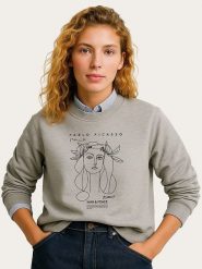 WOOOP Bluza "Picasso War & Peace" w kolorze szarym rozmiar: M. Szare bluzy Wooop, m, bez wzorów, bez ramiączek, bez kaptura. Za 124.95 zł.
