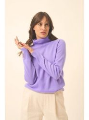 Just Cashmere Kaszmirowy golf w kolorze fioletowym rozmiar: XL. Różowe swetry Just Cashmere, xl, bez wzorów, z kaszmiru, bez ramiączek. Za 480.90 zł.