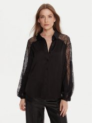 TWINSET Koszula 252LL2TBB Czarny Regular Fit. Czarne koszule Twinset, l, bez wzorów, z wiskozy, bez kołnierzyka, bez ramiączek. Za 889.99 zł.