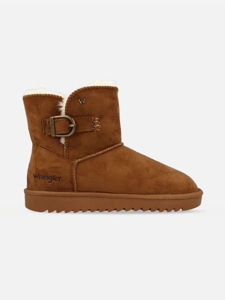 Wrangler Botki "Elsa" w kolorze jasnobrązowym rozmiar: 41. Brązowe botki Wrangler, bez wzorów, bez obcasa, bez zapięcia. Za 214.95 zł.