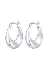Elli Damskie kolczyki kreole Elegant Chunky ze srebra próby 925 Sterling Silver Kolczyki koła 1 ct. Szare kolczyki Elli, srebrne. Za 413.99 zł.