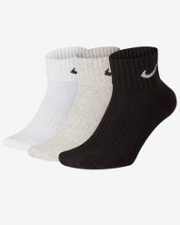 Nike U NK V CUSH ANKLE- 3P VALUE Skarpety Unisex. Szare skarpetki Nike, bez wzorów, z bawełny. Za 54.99 zł.