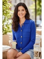 William de Faye Kardigan w kolorze niebieskim rozmiar: 34. Niebieskie swetry William de Faye, bez wzorów, bez ramiączek. Za 121.99 zł.