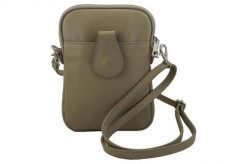 Listonoszka etui skórzane BARBERINI'S 887-2 beżowe. Brązowe shopper bag Barberinis, bez wzorów, ze skóry, na ramię, małe, bez dodatków. Za 119.99 zł.