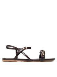 JENNY Sandały LS5751-04A Brązowy. Brązowe sandały Jenny, bez wzorów, ze skóry, bez obcasa, na płaskiej podeszwie, bez zapięcia. Za 149.99 zł.
