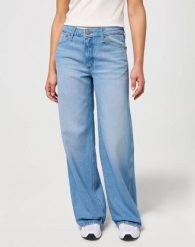 DAMSKIE SPODNIE WRANGLER WORLD WIDE BETTY BLUE 112352329. Niebieskie jeansy Wrangler, l, bez wzorów, z jeansu. Za 219.99 zł.