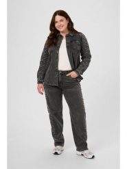 KAFFE curve Kurtka dżinsowa "Petri" w kolorze antracytowym rozmiar: 42. Czarne kurtki KAFFE curve, bez wzorów, bez kaptura. Za 208.99 zł.