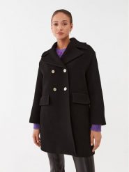 Pinko Płaszcz wełniany Effetto 101747 Y7DY Czarny Regular Fit. Czarne płaszcze Pinko, na zimę, m, bez wzorów, z wełny, bez kaptura. Za 2,549.00 zł.