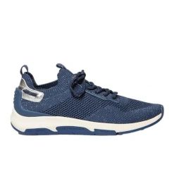 Buty sportowe damskie TBS Jellina. Niebieskie buty treningowe TBS, bez wzorów, z materiału, bez zapięcia, trekkingowe. Za 428.40 zł.