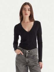 Liu Jo Sweter MF5227 MS49I Czarny Regular Fit. Czarne swetry Liu Jo, l, bez wzorów, z wiskozy, bez ramiączek. Za 399.99 zł.