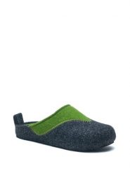 Comfortfusse Wełniane kapcie w kolorze granatowo-zielonym rozmiar: 41. Niebieskie kapcie Comfortfüße, bez wzorów, z materiału. Za 252.99 zł.