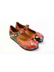 Goby Baleriny w kolorze czerwonym ze wzorem rozmiar: 36. Czerwone baleriny Goby, bez wzorów, z okrągłym noskiem, bez obcasa, bez zapięcia. Za 195.99 zł.