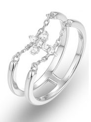 Les Favorites Srebrny pierścionek z cyrkoniami rozmiar: 60. Szare pierścionki Les Favorites, z cyrkonią, srebrne. Za 100.99 zł.