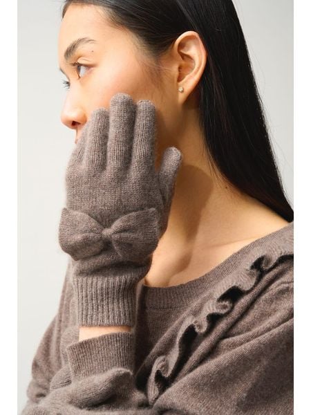 AUTHENTIC CASHMERE Kaszmirowe rękawiczki "Milo" w kolorze brązowym rozmiar: onesize. Brązowe rękawiczki AUTHENTIC CASHMERE, bez wzorów, z kaszmiru. Za 231.13 zł.