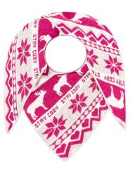 Zwillingsherz Chusta trójkątna w kolorze różowo-białym z dodatkiem wełny - 185 x 90 cm rozmiar: onesize. Białe chusty Zwillingsherz, bez wzorów, z materiału. Za 266.66 zł.