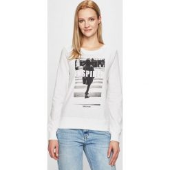 Only - Bluza. Białe bluzy ONLY, m, bez wzorów, z bawełny, bez kaptura. W wyprzedaży za 49.90 zł.