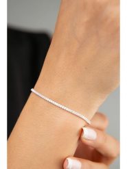 Miu Silver Srebrna bransoletka z cyrkoniami rozmiar: onesize. Szare bransoletki Miu Silver, z cyrkonią, srebrne. Za 152.98 zł.