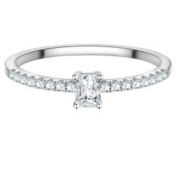 Trilani Pierscionek z Srebra Sterling w srebrze z Cyrkonia Pierścionki 1 ct Damski. Białe pierścionki Trilani, z cyrkonią, srebrne. Za 169.99 zł.