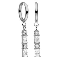 Purelei Purelei Kolczyki Kółka Powder Kolczyki koła 1 ct Damski. Białe kolczyki Purelei, z cyrkonią, pozłacane. Za 115.99 zł.